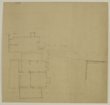 216830 Plattegrond van paleis Lofen op het Domplein te Utrecht; met aanduiding van de ligging van het complex ten ...